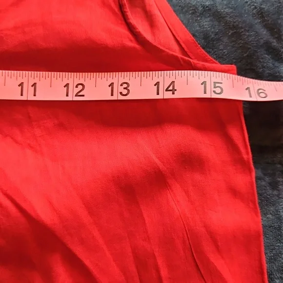 Ritu Kumar Red Floral Embroidered Cotton Dress, 4, XS, Boho, Beaded, Vacation - Picture 10 of 12